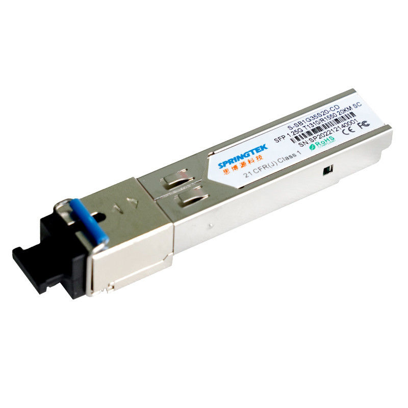 Módulo ótico compatível do transceptor do transceptor T1310/R1550nm 20km SFP do SC BIDI 1.25G do OEM