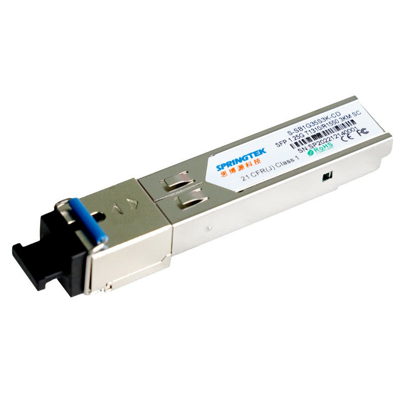 Transceptor compatível BIDI T1310/R1550nm do SC SFP do OEM 1.25G com o módulo ótico do transceptor de DDM 3km