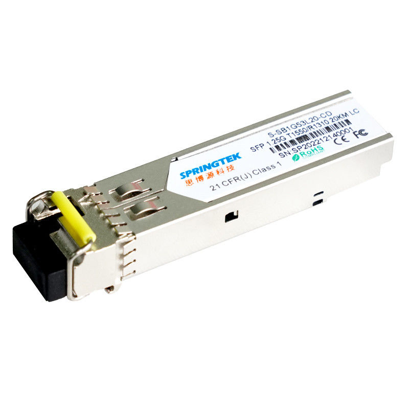 Do módulo simples do WDM BIDI SFP de SFP módulo de venda quente de SFP LC do preço de fábrica da fibra 1550/1310nm SMF 1.25G 20km único