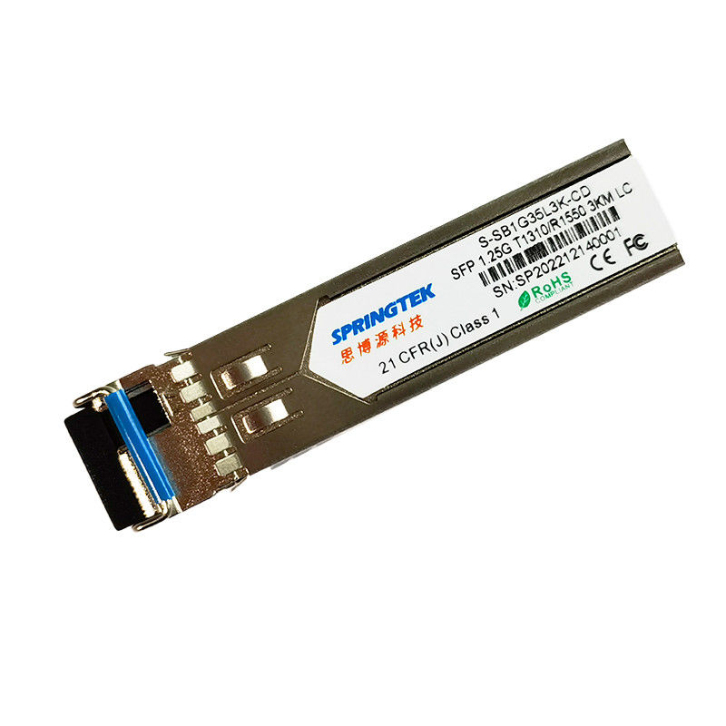 módulo compatível TX1310nm/RX1550nm LC de 1.25G SFP 3km BIDI com o módulo ótico do transceptor de DDM
