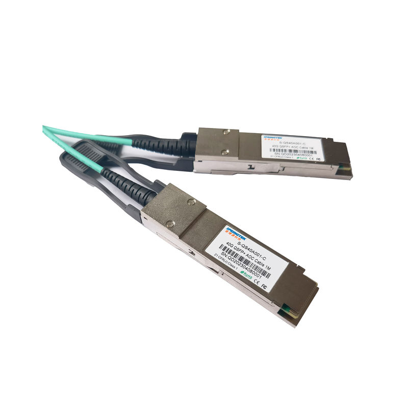 Cabo ótico ativo de alta velocidade de Qsfp+ Aoc OM3 1m (33ft) Qsfp 40g Sr4 para Data Center