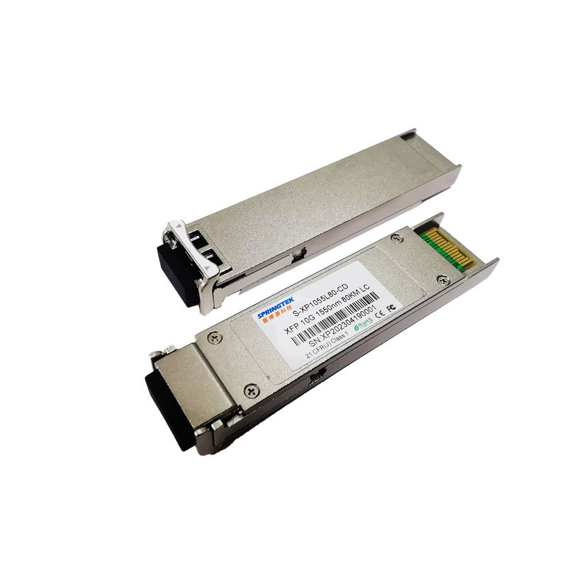 Do transceptor compatível do ZR SMF 10G XFP do LC XFP dos ethernet da fibra ótica duplex duplo 80km 1550nm
